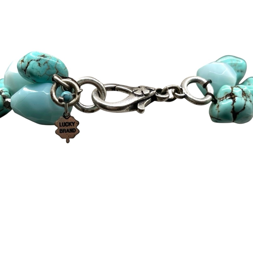 🎉 HP! ❤️ Lucky Brand Turquoise Starfish x Shell Statement Necklace - Picture 4 of 5